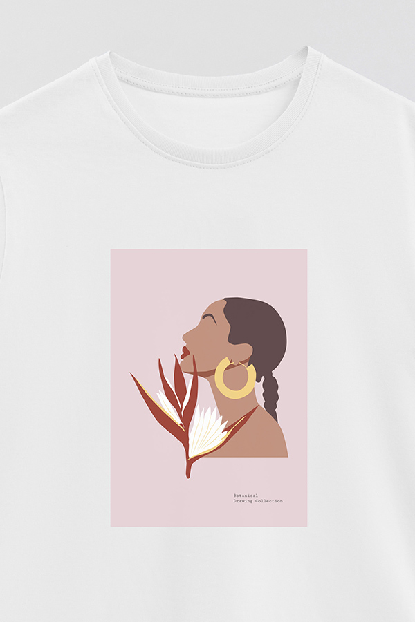 REMERA BASICA ESTAMPADA PORTRAIT 3