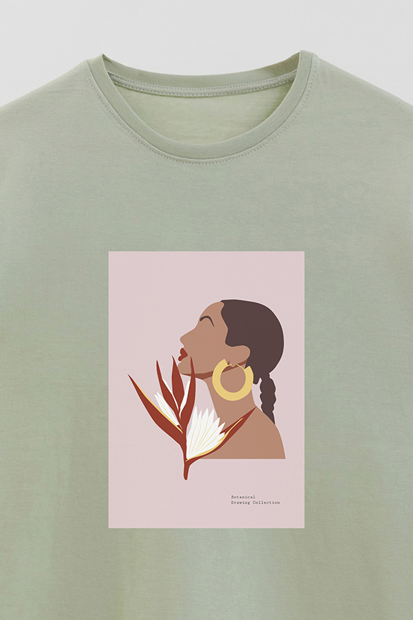 REMERA BASICA ESTAMPADA PORTRAIT 3