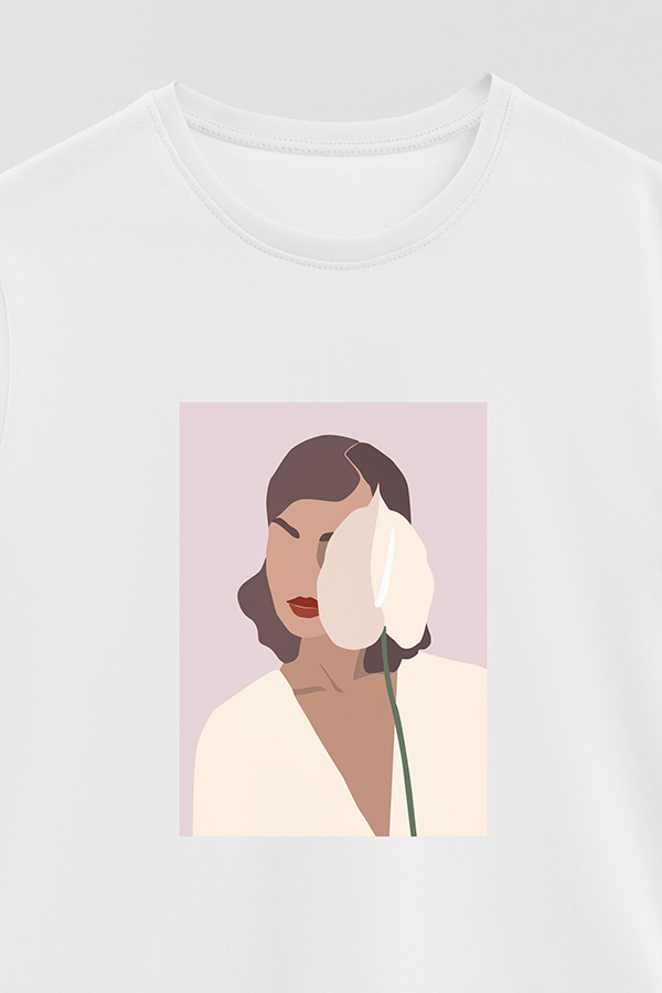 REMERA BASICA ESTAMPADA PORTRAIT 2