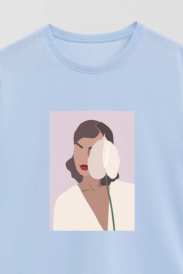REMERA BASICA ESTAMPADA PORTRAIT 2