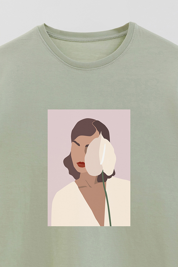 REMERA BASICA ESTAMPADA PORTRAIT 2