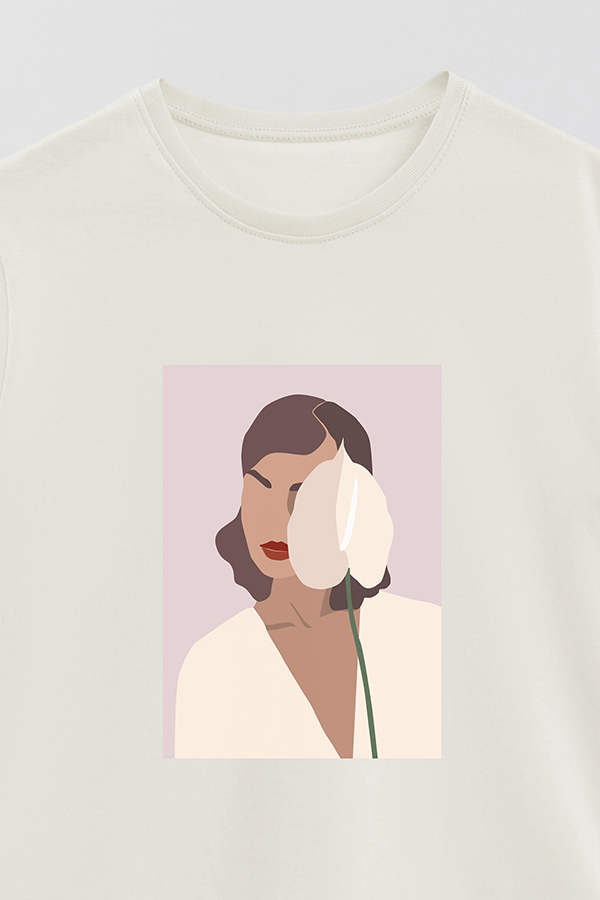 REMERA BASICA ESTAMPADA PORTRAIT 2