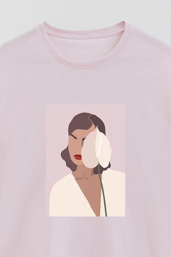 REMERA BASICA ESTAMPADA PORTRAIT 2