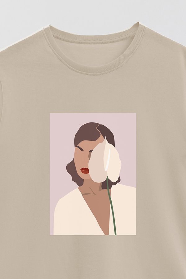 REMERA BASICA ESTAMPADA PORTRAIT 2