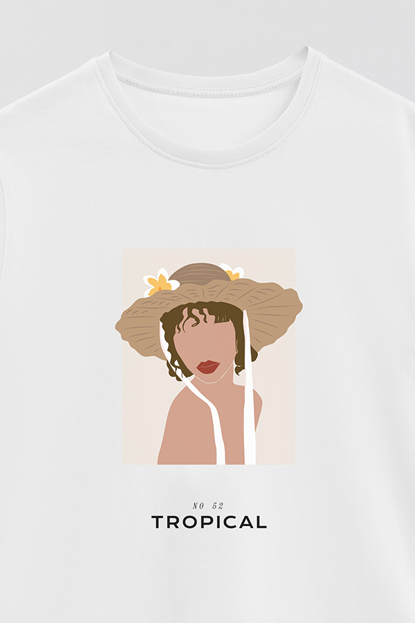 REMERA BASICA ESTAMPADA PORTRAIT 1