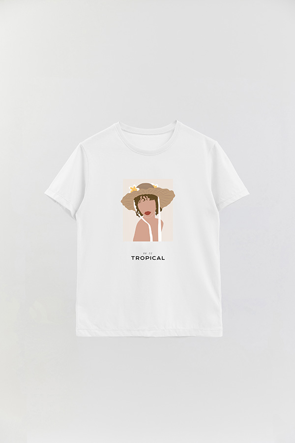 REMERA BASICA ESTAMPADA PORTRAIT 1