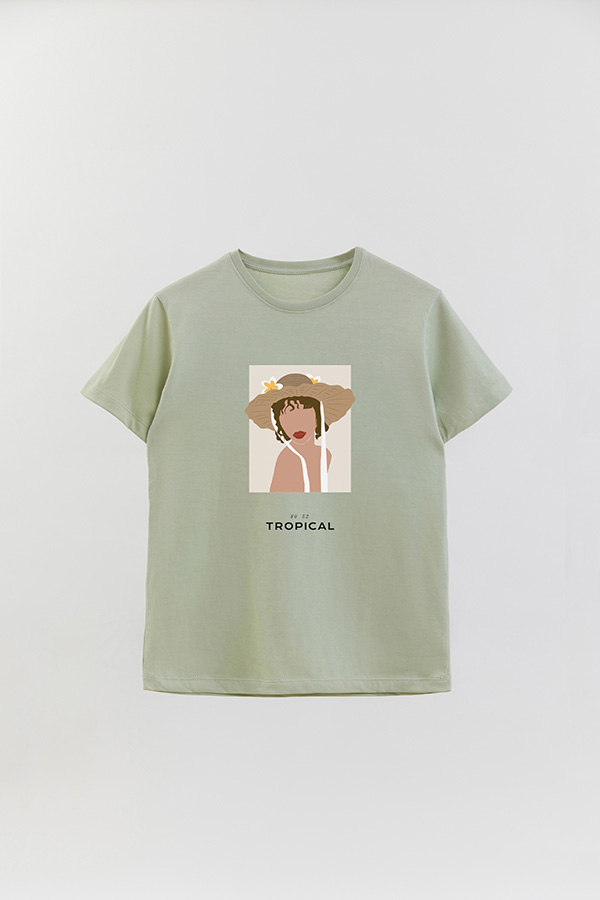 REMERA BASICA ESTAMPADA PORTRAIT 1