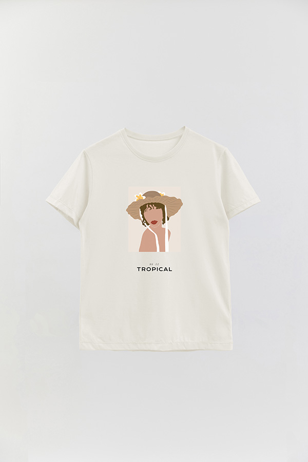 REMERA BASICA ESTAMPADA PORTRAIT 1