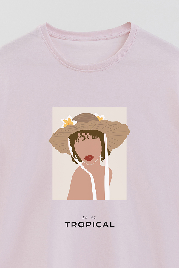 REMERA BASICA ESTAMPADA PORTRAIT 1