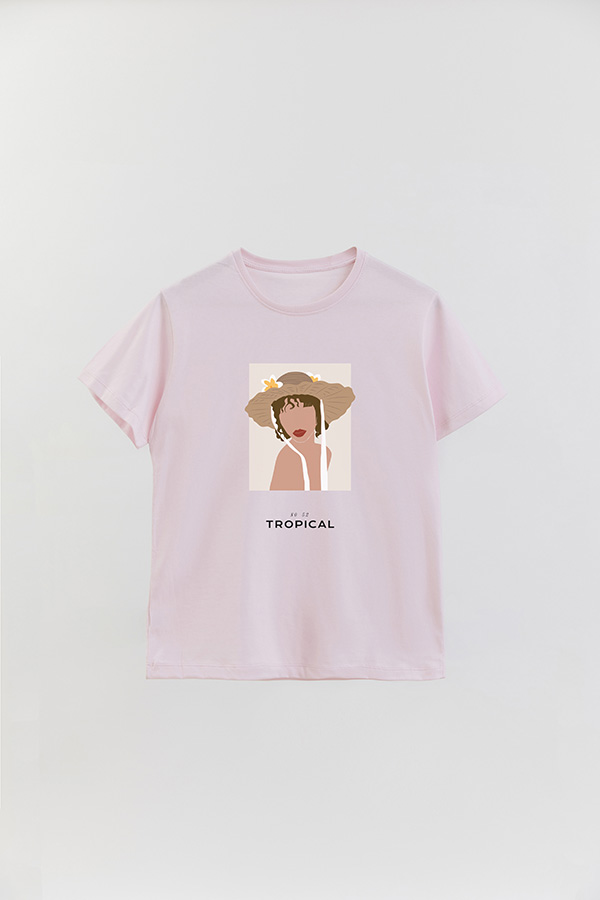 REMERA BASICA ESTAMPADA PORTRAIT 1