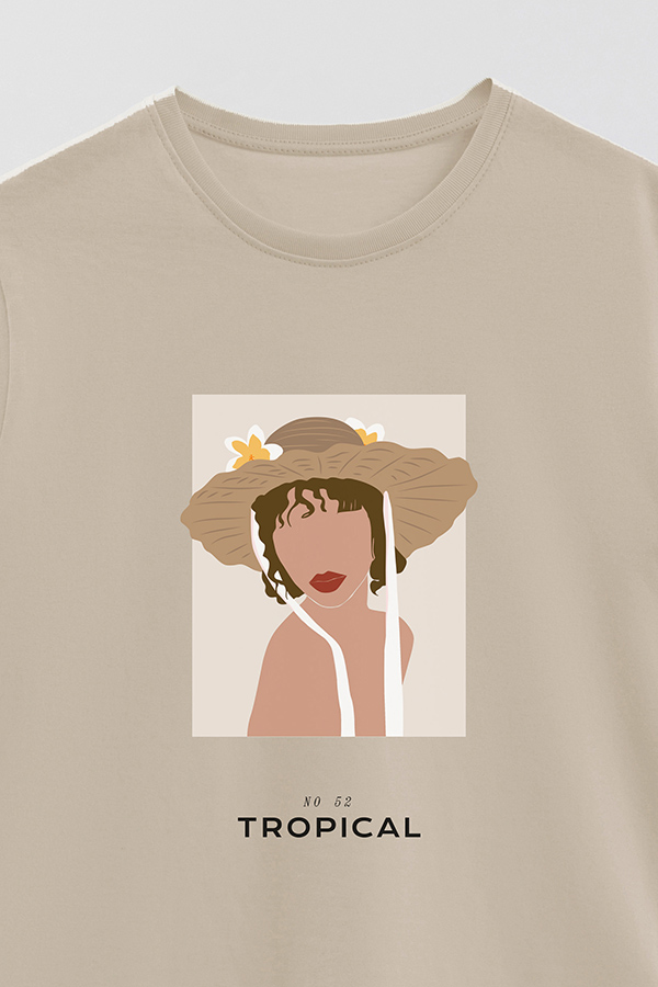 REMERA BASICA ESTAMPADA PORTRAIT 1