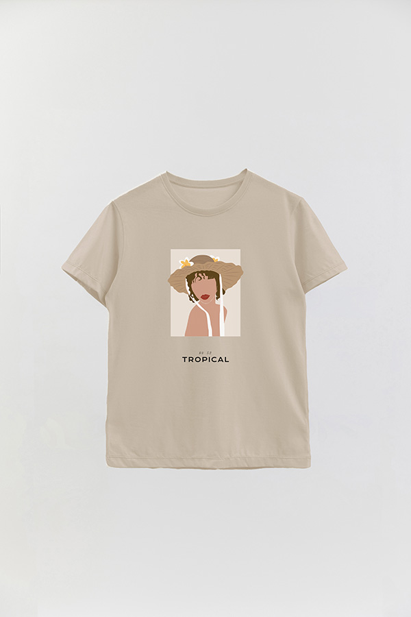 REMERA BASICA ESTAMPADA PORTRAIT 1