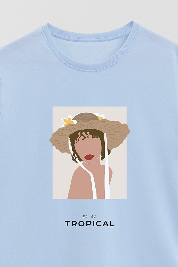 REMERA BASICA ESTAMPADA PORTRAIT 1