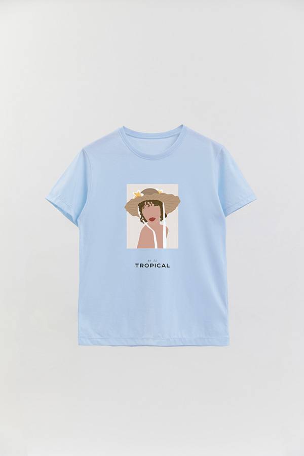 REMERA BASICA ESTAMPADA PORTRAIT 1