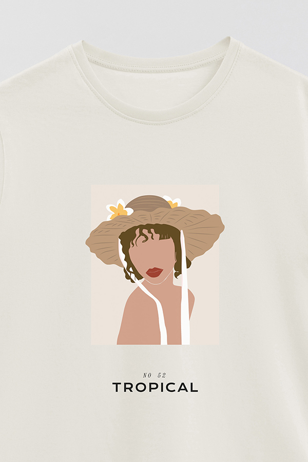 REMERA BASICA ESTAMPADA PORTRAIT 1