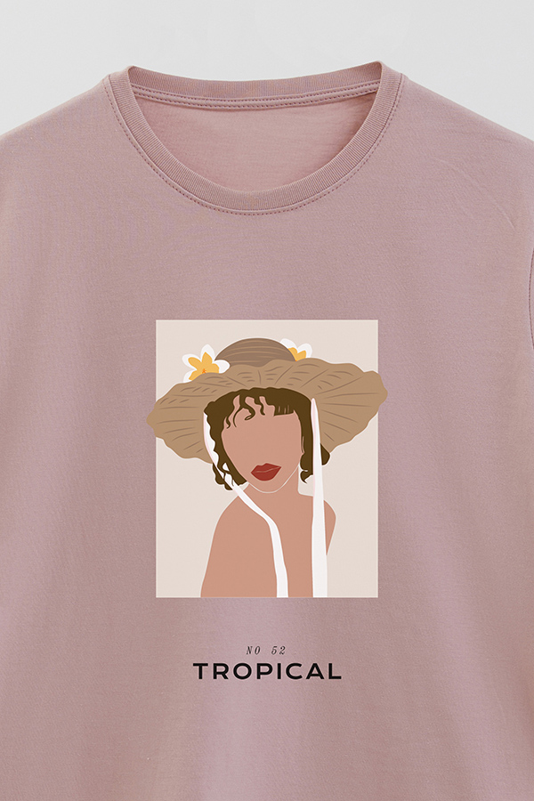 REMERA BASICA ESTAMPADA PORTRAIT 1