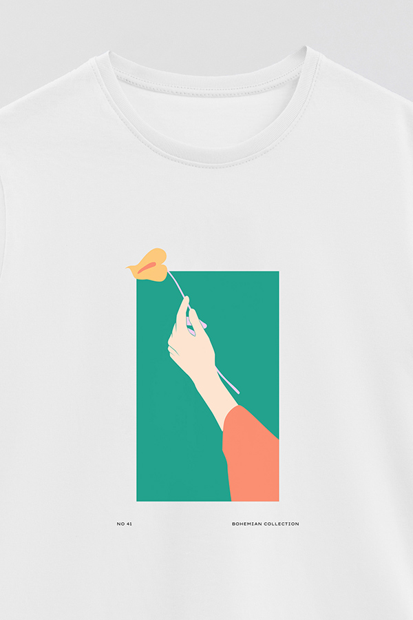 REMERA BASICA ESTAMPADA WILD NO41