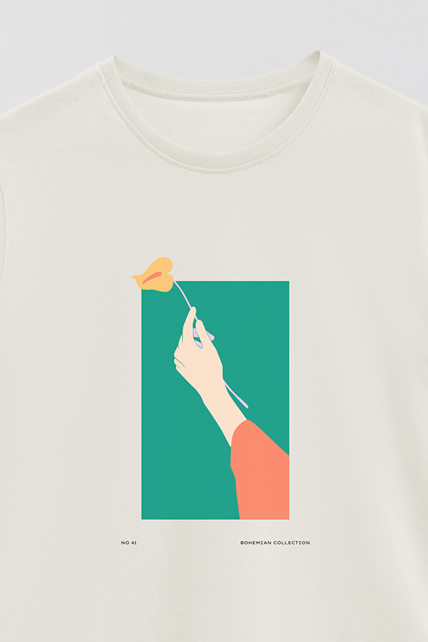 REMERA BASICA ESTAMPADA WILD NO41
