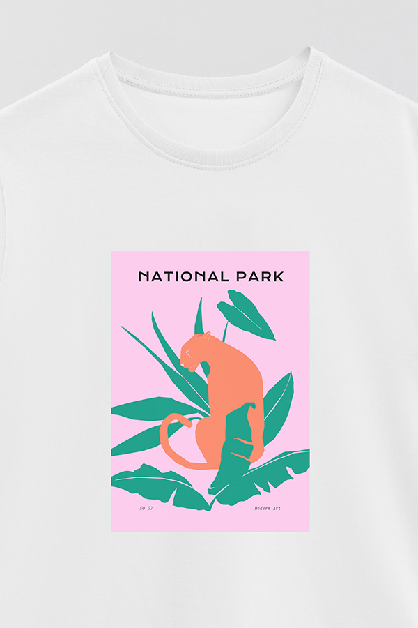 REMERA BASICA ESTAMPADA WILD NATIONAL PARK
