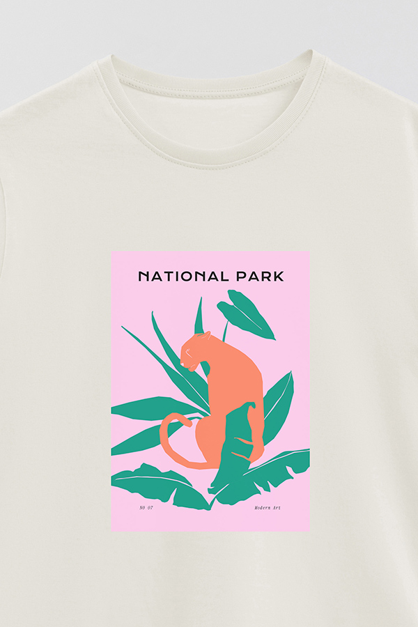 REMERA BASICA ESTAMPADA WILD NATIONAL PARK