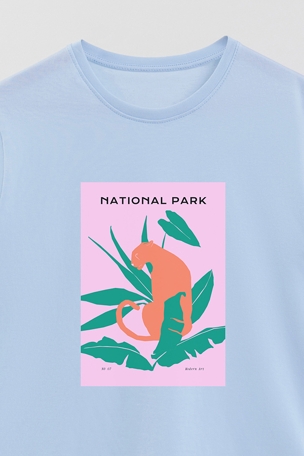 REMERA BASICA ESTAMPADA WILD NATIONAL PARK