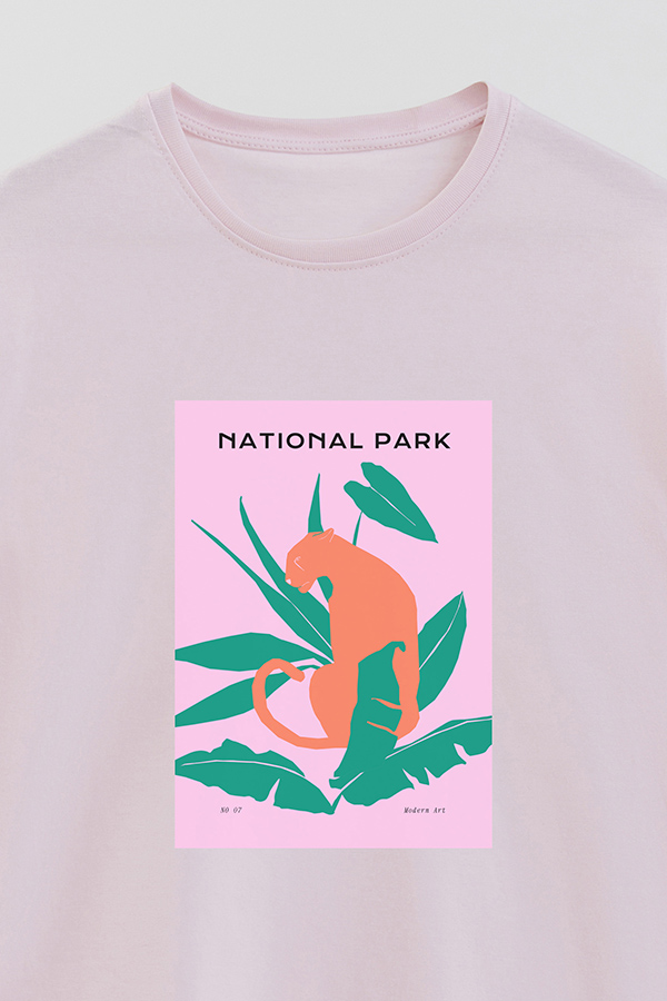 REMERA BASICA ESTAMPADA WILD NATIONAL PARK