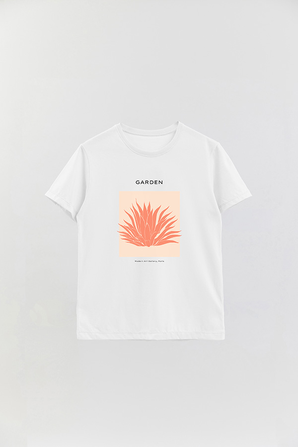 REMERA BASICA ESTAMPADA WILD GARDEN