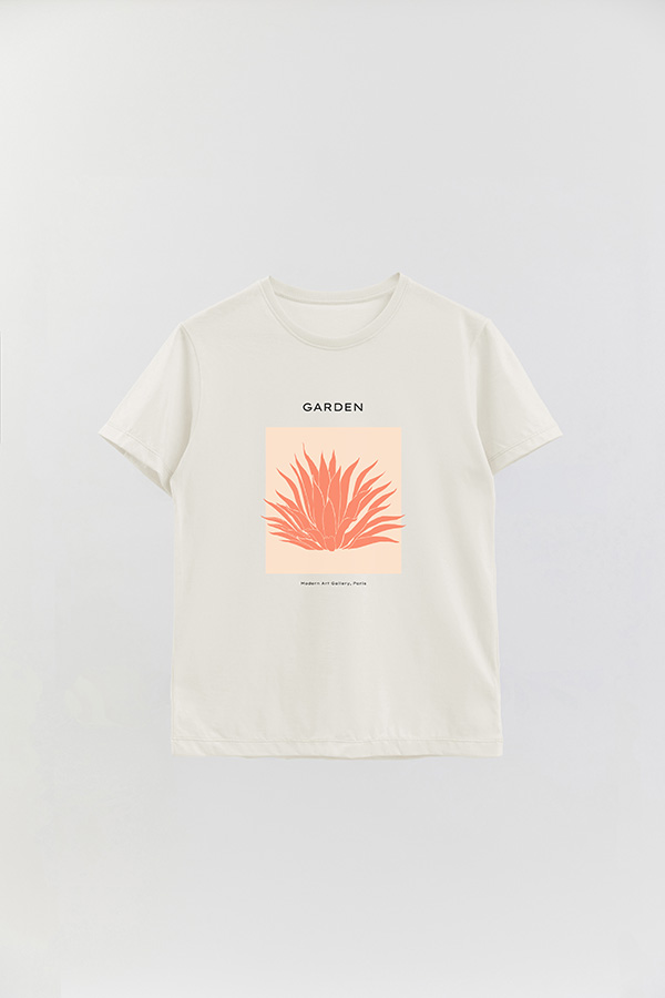 REMERA BASICA ESTAMPADA WILD GARDEN