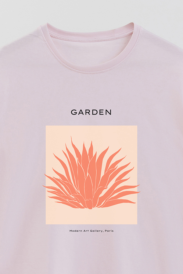 REMERA BASICA ESTAMPADA WILD GARDEN