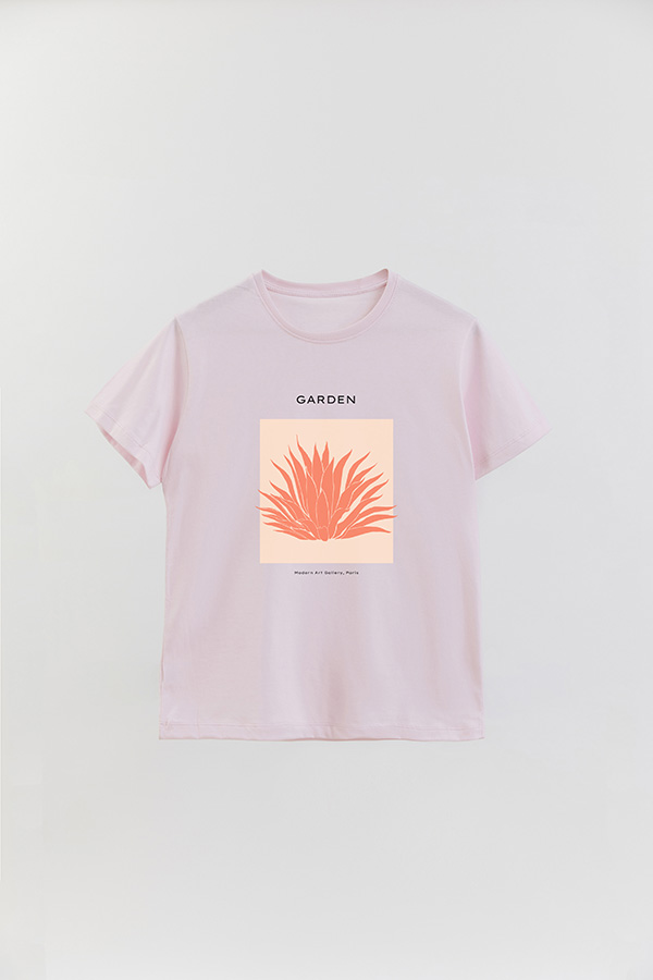 REMERA BASICA ESTAMPADA WILD GARDEN