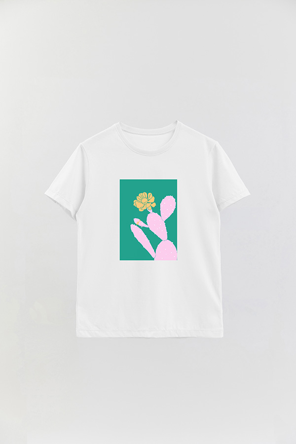 REMERA BASICA ESTAMPADA WILD CACTUS