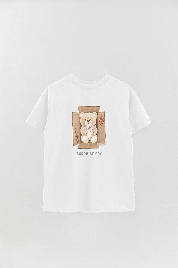REMERA OVER ESTAMPADA UNISEX SURPRISE BOX