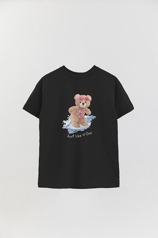 REMERA OVER ESTAMPADA UNISEX SURF LIKE A GIRL