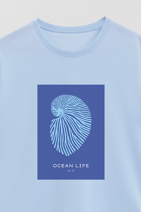 REMERA BASICA ESTAMPADA OCEAN NO55