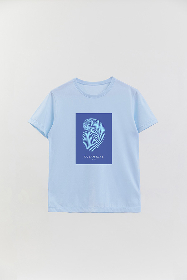 REMERA BASICA ESTAMPADA OCEAN NO55