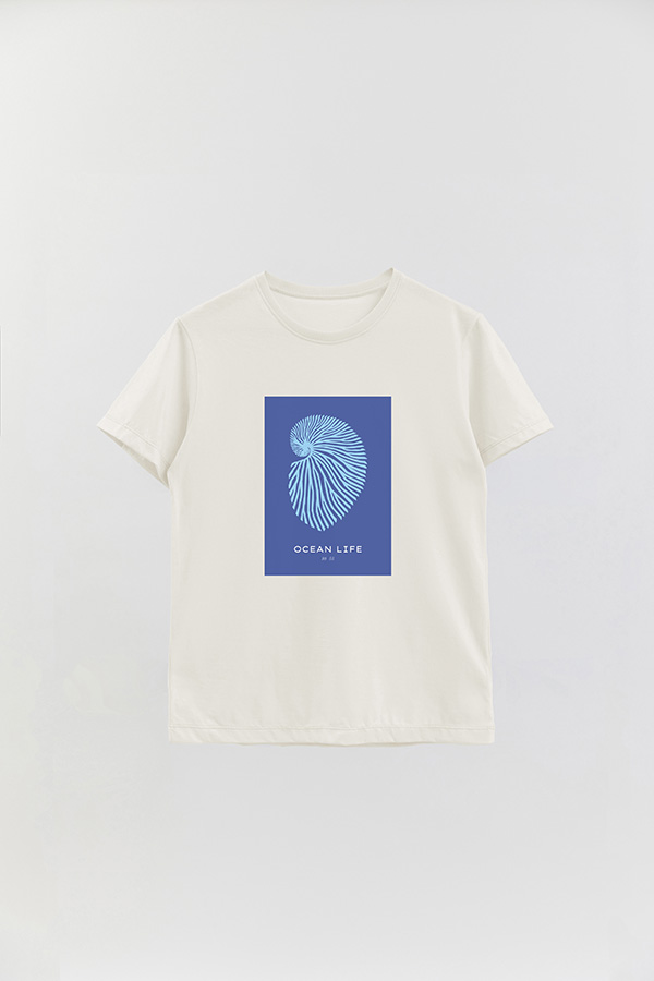 REMERA BASICA ESTAMPADA OCEAN NO55