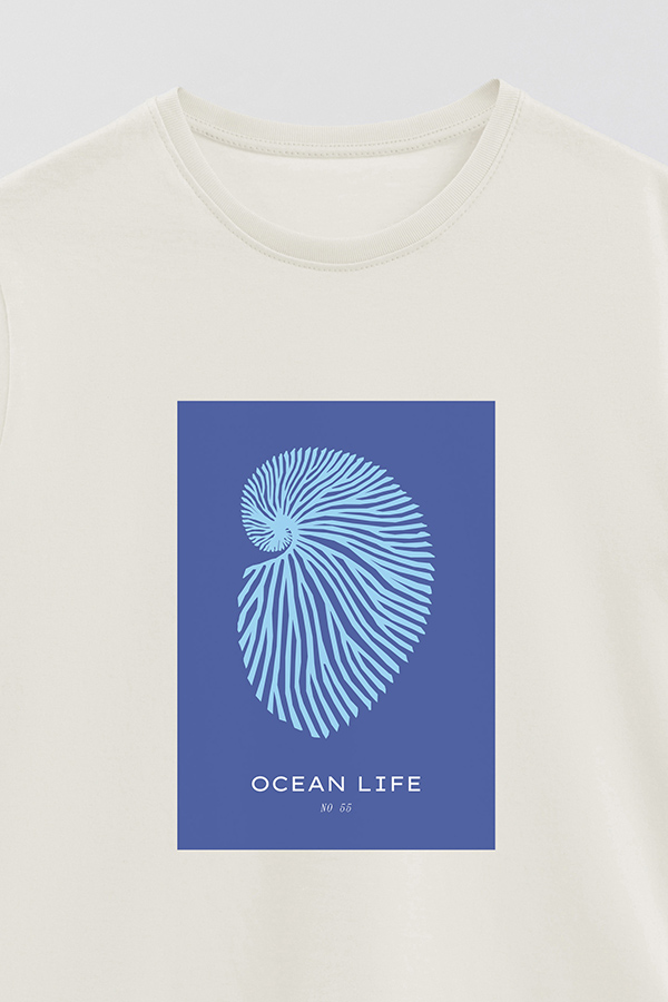 REMERA BASICA ESTAMPADA OCEAN NO55