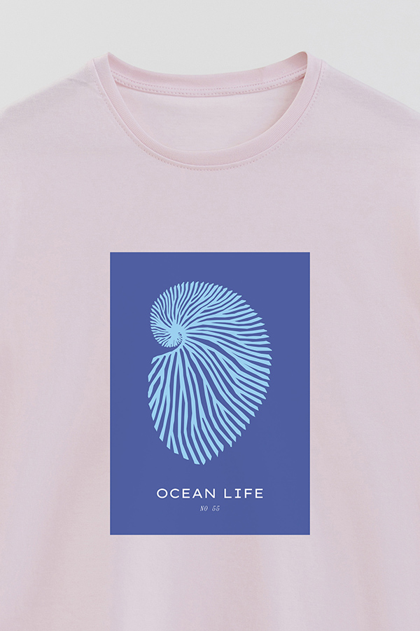 REMERA BASICA ESTAMPADA OCEAN NO55