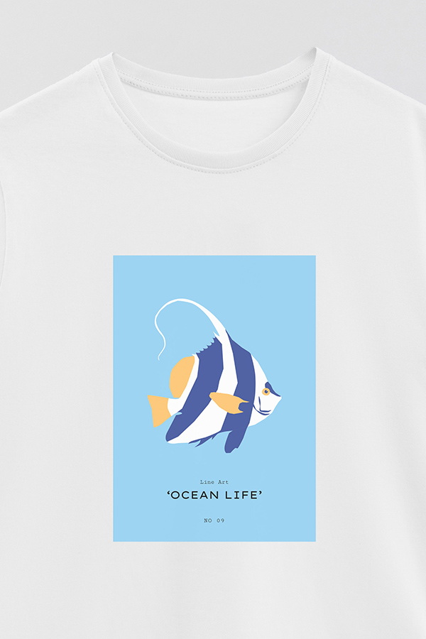 REMERA BASICA ESTAMPADA OCEAN NO09