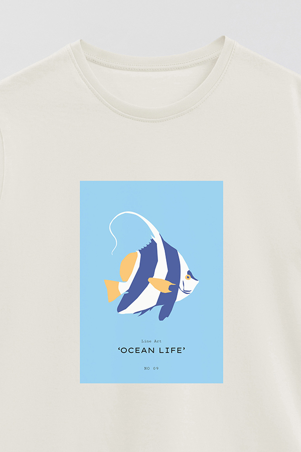 REMERA BASICA ESTAMPADA OCEAN NO09