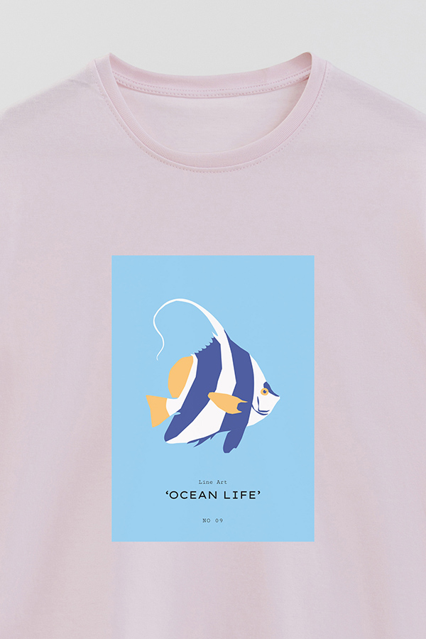 REMERA BASICA ESTAMPADA OCEAN NO09
