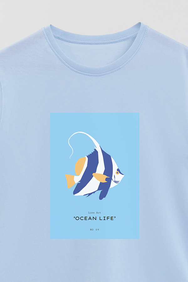 REMERA BASICA ESTAMPADA OCEAN NO09