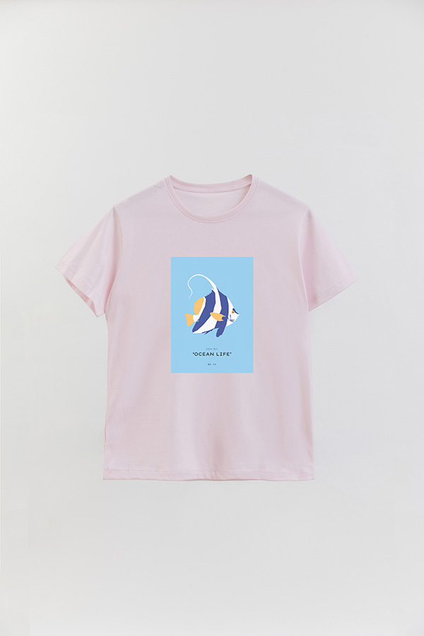 REMERA BASICA ESTAMPADA OCEAN NO09