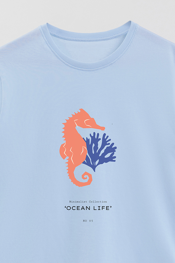 REMERA BASICA ESTAMPADA OCEAN NO06