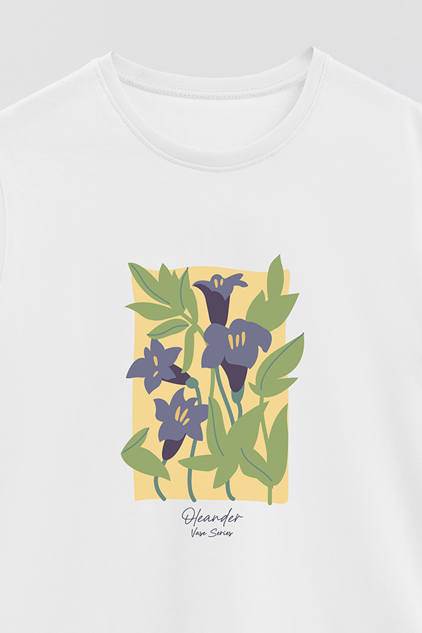 REMERA BASICA ESTAMPADA GARDEN BLUEBELLS