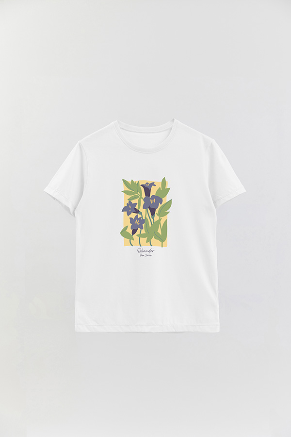 REMERA BASICA ESTAMPADA GARDEN BLUEBELLS