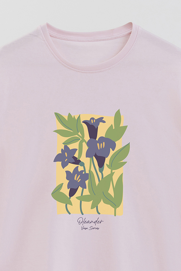 REMERA BASICA ESTAMPADA GARDEN BLUEBELLS
