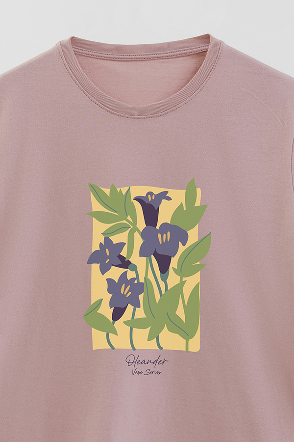 REMERA BASICA ESTAMPADA GARDEN BLUEBELLS
