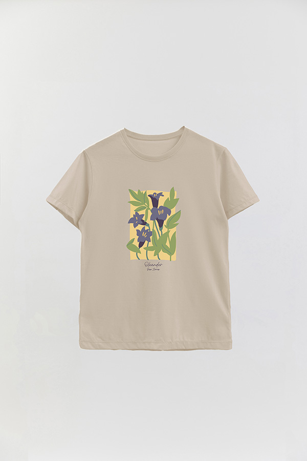 REMERA BASICA ESTAMPADA GARDEN BLUEBELLS