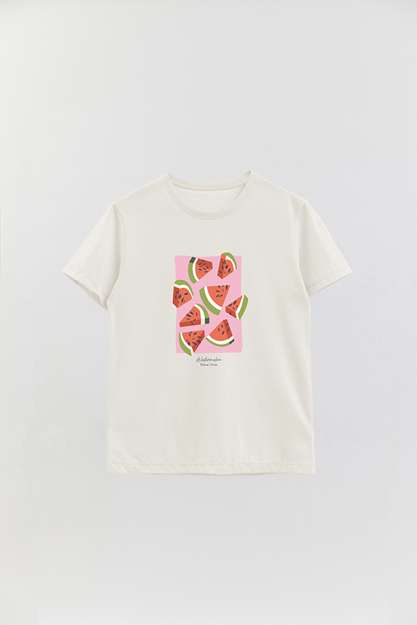 REMERA BASICA ESTAMPADA FRUITS WATERMELON